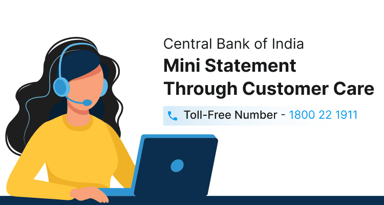 Central Bank of India Mini Statement Through Customer Care